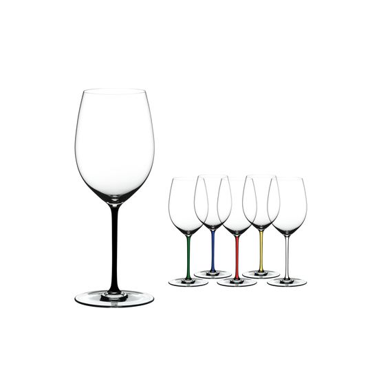 Бокал для красного вина Cabernet, 625 мл, прозрачный/черный, хрусталь, серия Fatto a Mano, Riedel, изображение 4