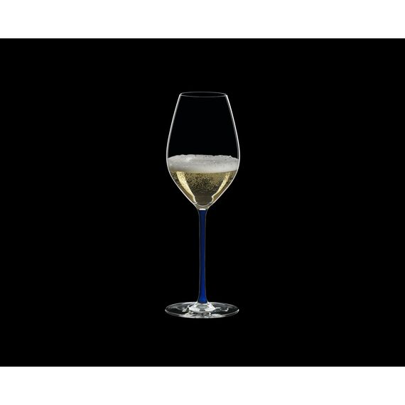 Бокал для шампанского Champagne, 445 мл, прозрачный/синий, хрусталь, серия Fatto a Mano, Riedel, изображение 6