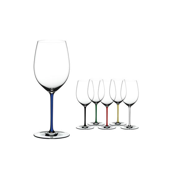 Бокал для красного вина Cabernet, 625 мл, прозрачный/синий, хрусталь, серия Fatto a Mano, Riedel, изображение 3