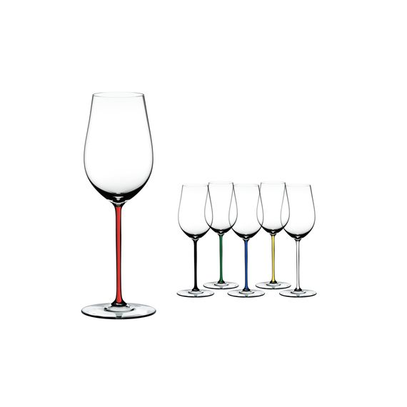 Бокал для вина Riesling/Zinfandel, 395 мл, прозрачный/красный, хрусталь, серия Fatto a Mano, Riedel, изображение 2