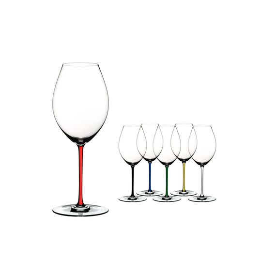 Бокал для красного вина Old World Syrah, 650 мл, прозрачный/красный, хрусталь, серия Fatto a Mano, Riedel, изображение 4