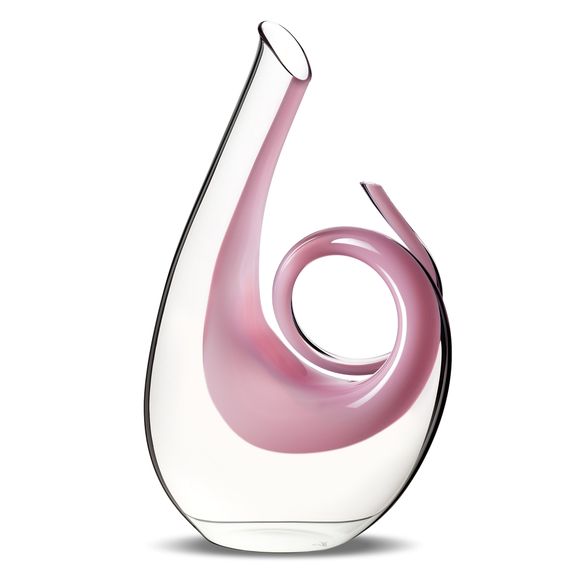Декантер для красного вина CURLY PINK MAGNUM, ручная работа, объем: 2880 мл, высота: 35,6 см, материал: хрусталь, 2011/26, Riedel, Австрия