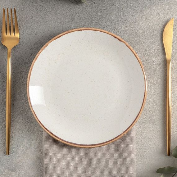 Тарелка 18 см безбортовая, Seasons Бежевый, Porland, изображение 4