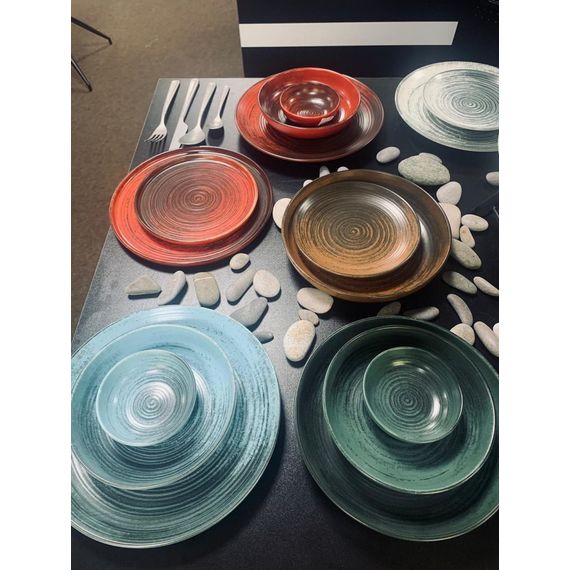 Тарелка мелкая 30 см, без борта, Lykke Бирюзовый, Porland, изображение 5