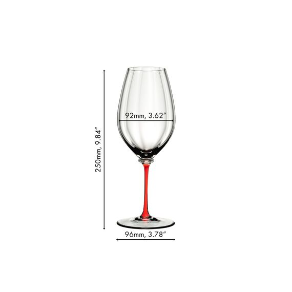 Бокал для вина Performance Riesling 623 мл, прозрачный/красный, хрусталь, серия Fatto a Mano, Riedel, изображение 4