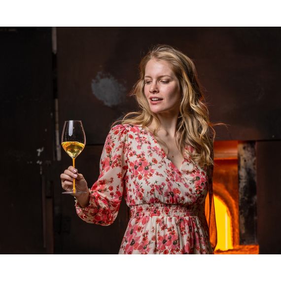 Бокал для шампанского Champagne, 445 мл, прозрачный/оранжевый, хрусталь, серия Fatto a Mano, Riedel, изображение 2