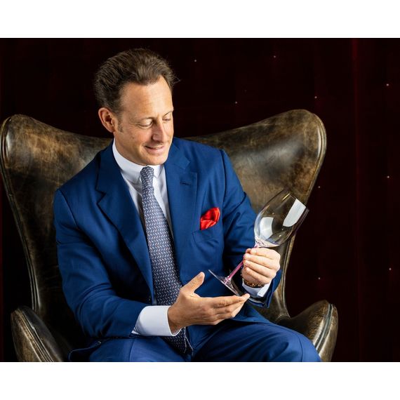 Бокал для красного вина Cabernet/Merlot ручной работы 4900/0MA, 709 мл, сиреневая ножка, серия Fatto a Mano, Riedel, изображение 2