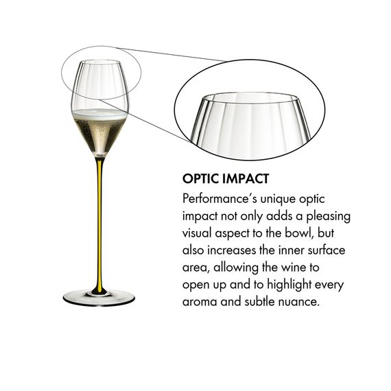 Бокал для шампанского High Performance Champagne Glass 4994/28Y, желтая ножка, 375 мл, Riedel, изображение 2