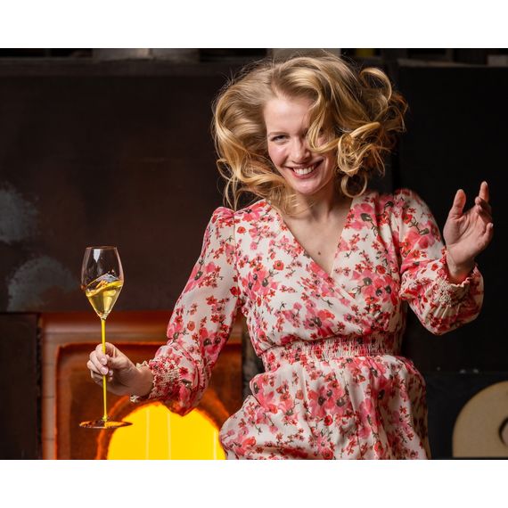 Бокал для шампанского High Performance Champagne Glass 4994/28Y, желтая ножка, 375 мл, Riedel, изображение 3