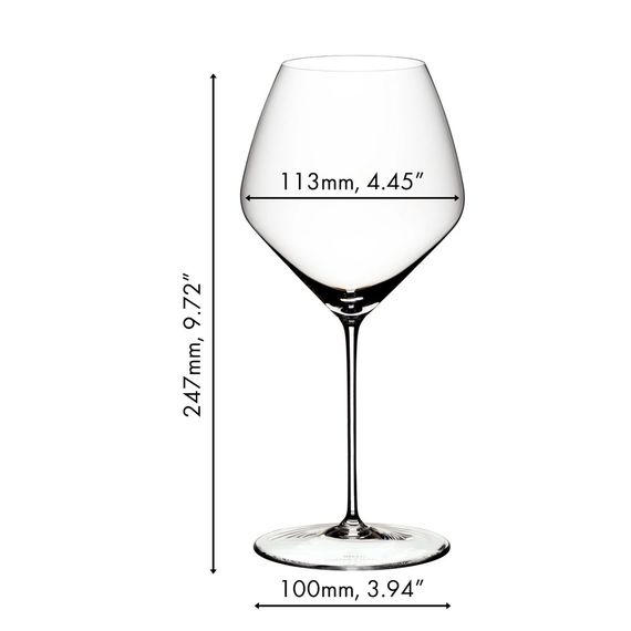 Набор из 2-х бокалов для красного вина Pinot Noir / Nebbiolo (Пино Нуар), объем: 770 мл, высота: 247 мм, хрусталь, серия Veloce, 6330/07, Riedel, изображение 3