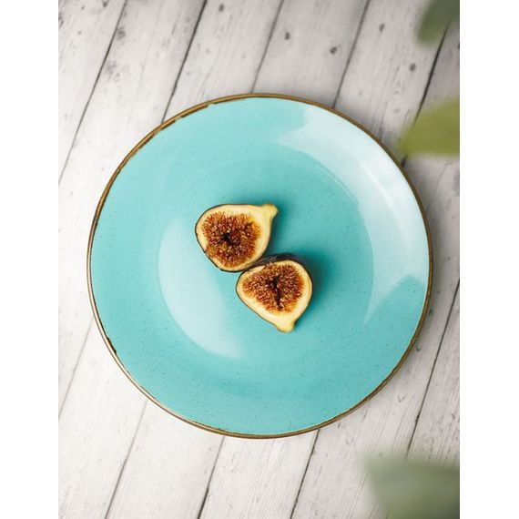 Тарелка 24 см безбортовая, Seasons Бирюзовый, Porland, изображение 2