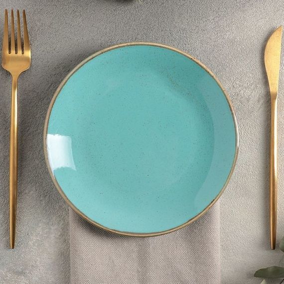 Тарелка 24 см безбортовая, Seasons Бирюзовый, Porland, изображение 21