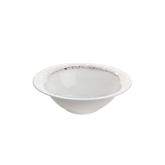 Тарелка глубокая 24 см, цвет белый с золотом, BOHEM, Porland