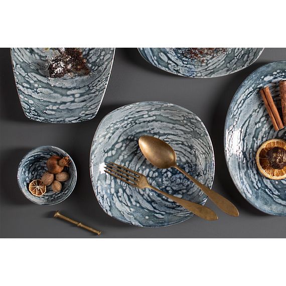 Тарелка для пасты "Гурмэ" 26 см, цвет серый, VORTEX, Porland, изображение 7