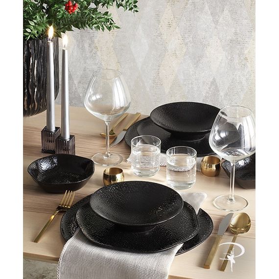 Тарелка с бортом 30см, цвет черный, MOSS, Porland, изображение 3