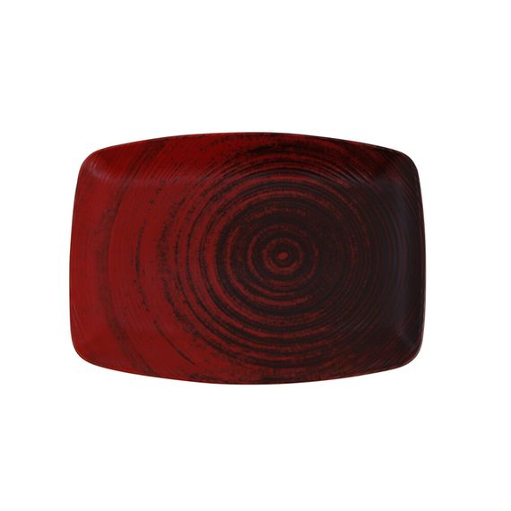 Блюдо прямоугольное 27х19 см, Lykke Красный, Porland
