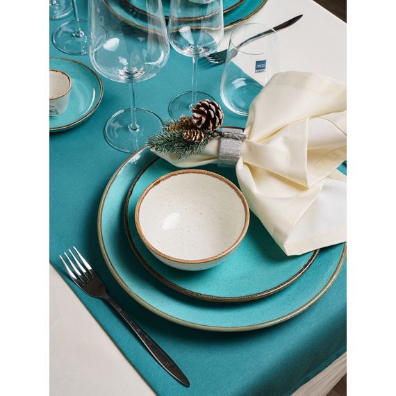 Тарелка глубокая 21 см безбортовая, Seasons Бирюзовый, Porland, изображение 14