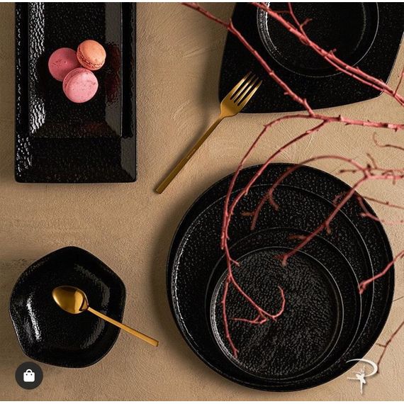 Тарелка с бортом 30см, цвет черный, MOSS, Porland, изображение 6