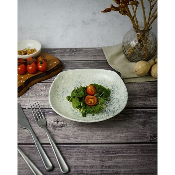 Салатник квадратный(глубокий) 22см, цвет дымчатый, SMOKY, Porland, изображение 7