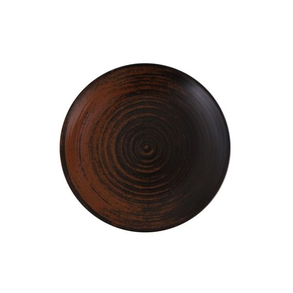 Тарелка мелкая 17 см, без борта, Lykke Коричневый, Porland