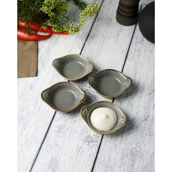 Соусник с ручками d 7 см, Seasons Темно-серый, Porland, изображение 9