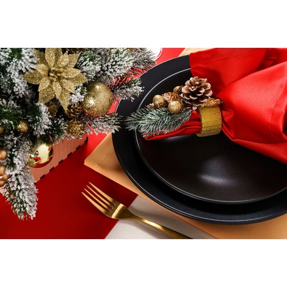 Тарелка глубокая 30 см с полями, Seasons Черный, Porland, изображение 10