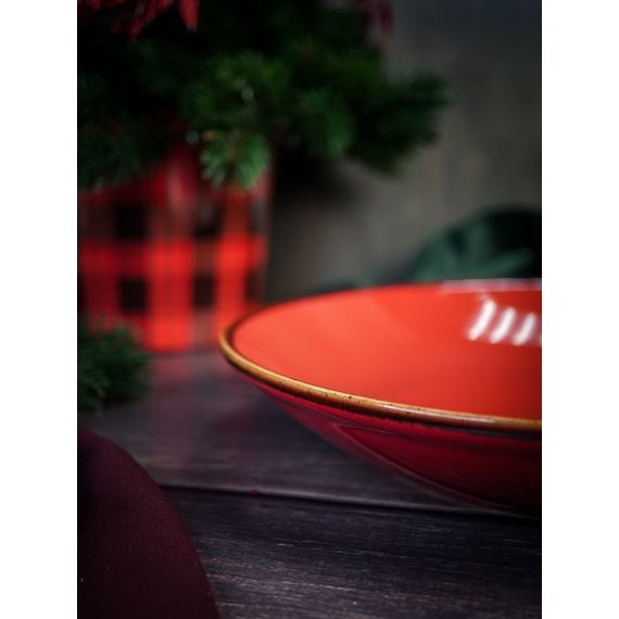 Тарелка глубокая 26 см безбортовая, Seasons Красный, Porland, изображение 3