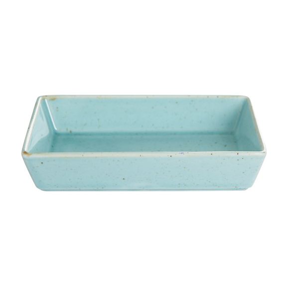 Блюдо прямоугольное 13,7х8,5 см h 3 см, Seasons Бирюзовый, Porland