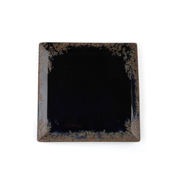 Тарелка квадратная 27см, темно-коричневый, ROOT RUSTY, Porland