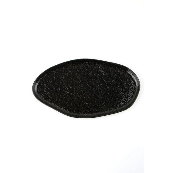 Тарелка овальная "волнообразная" 27см, чёрный, BLACK MOSS, Porland