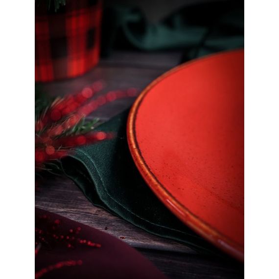 Тарелка 28 см безбортовая, Seasons Красный, Porland, изображение 15