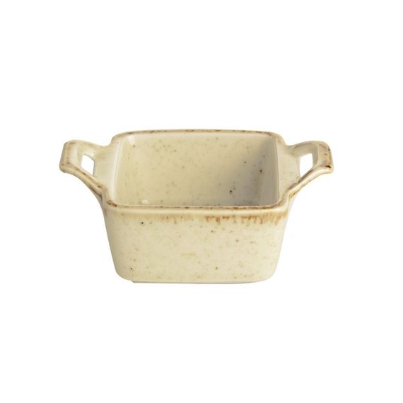 Соусник квадратный с 2-мя ручками 7х10 см h 4.2 см, Seasons Желтый, Porland