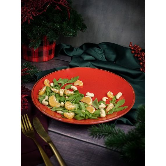 Тарелка 28 см безбортовая, Seasons Красный, Porland, изображение 3
