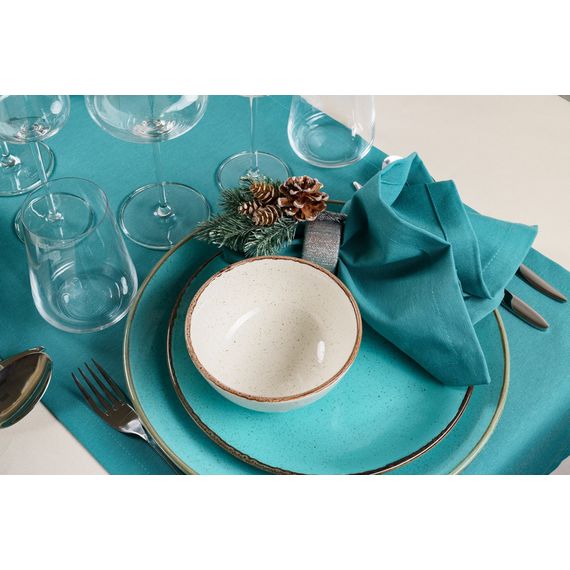 Блюдо овальное 24х19 см, Seasons Бирюзовый, Porland, изображение 9