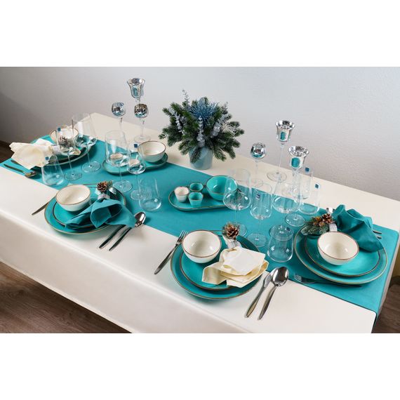 Блюдо прямоугольное 35х16 см, Seasons Бирюзовый, Porland, изображение 10