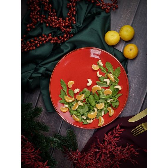 Тарелка 28 см безбортовая, Seasons Красный, Porland, изображение 7