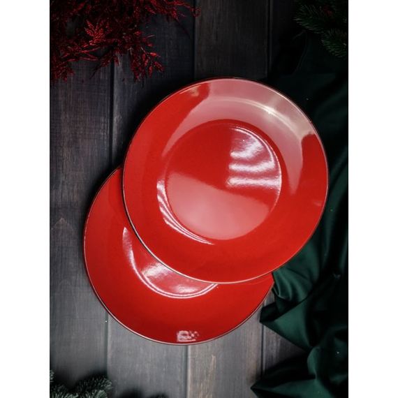 Тарелка 28 см безбортовая, Seasons Красный, Porland, изображение 12