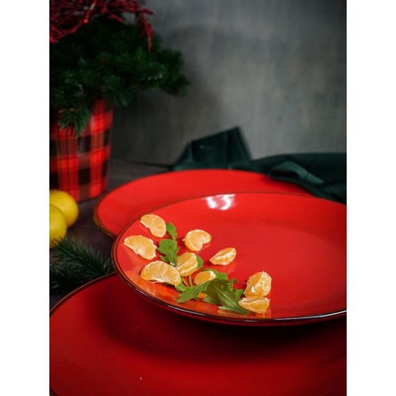 Тарелка 24 см безбортовая, Seasons Красный, Porland, изображение 12