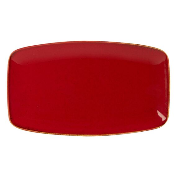 Тарелка прямоугольная 31*18 см, Seasons Красный, Porland