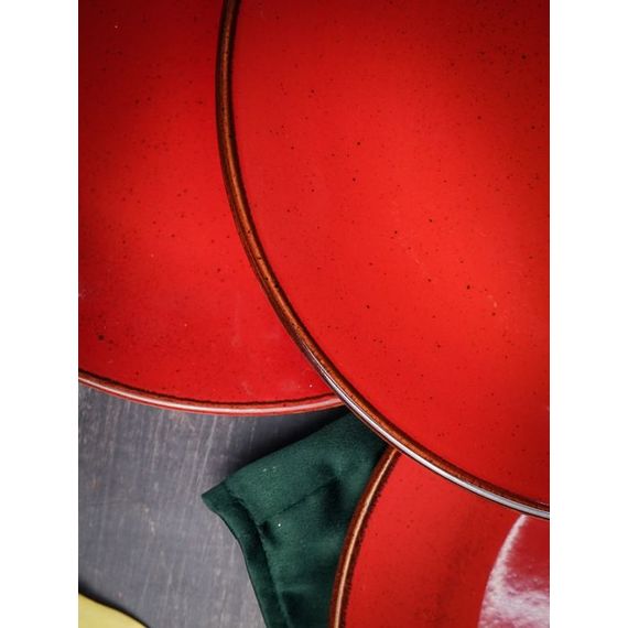 Тарелка 24 см безбортовая, Seasons Красный, Porland, изображение 6