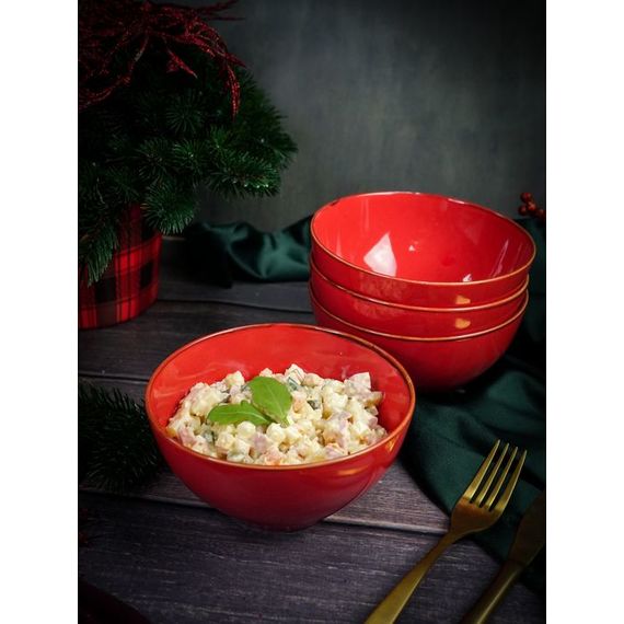 Салатник d 14 см h 7 см 550 мл, Seasons Красный, Porland, изображение 14