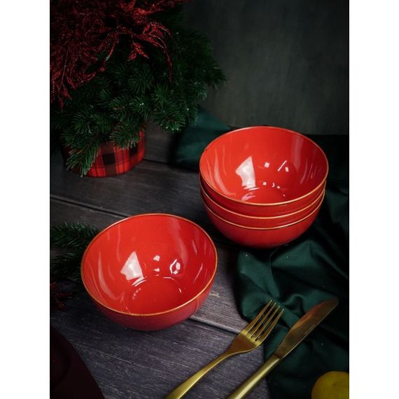 Салатник d 14 см h 7 см 550 мл, Seasons Красный, Porland, изображение 7