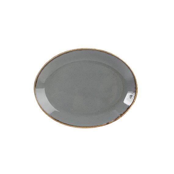 Блюдо овальное 36х27 см, Seasons Темно-серый, Porland, изображение 2