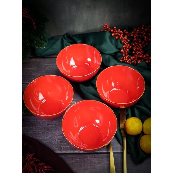 Салатник d 14 см h 7 см 550 мл, Seasons Красный, Porland, изображение 8