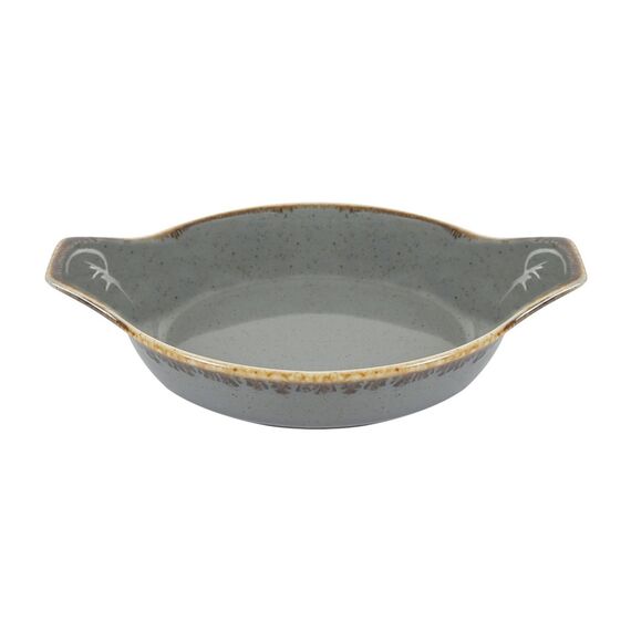 Форма для запекания d 21 см h 5,5 см (L c ручками 27 см), Seasons Темно-серый, Porland