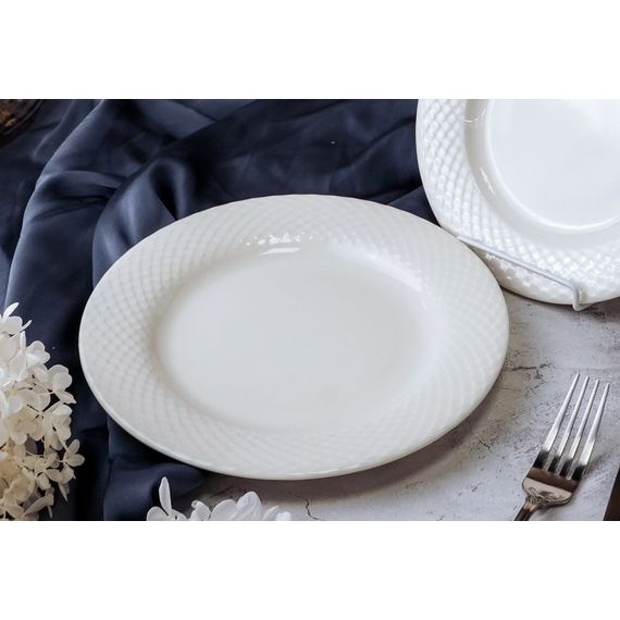 Тарелка мелкая 25 см, цвет белый, ALUMILITE AQUA, Porland, изображение 3