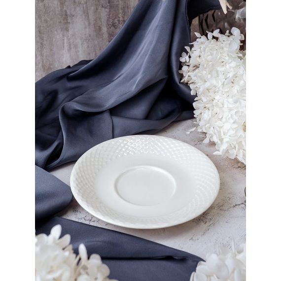 Блюдце для чайной чашки 16 см, цвет белый, ALUMILITE AQUA, Porland, изображение 2