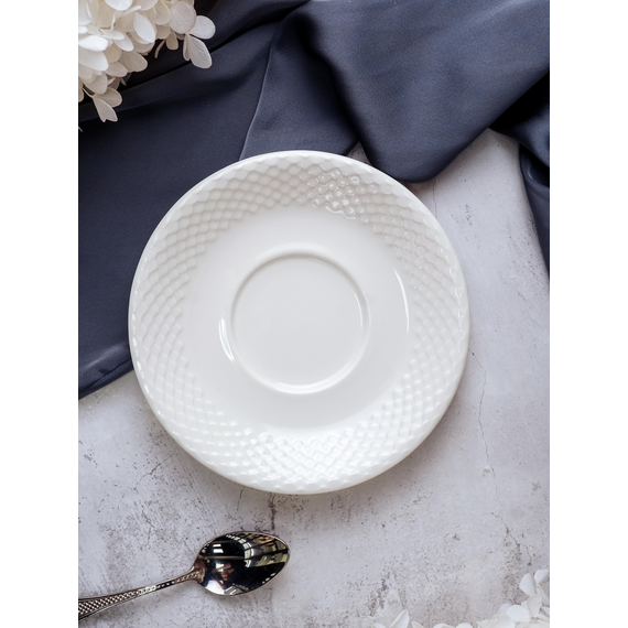 Блюдце для чайной чашки 16 см, цвет белый, ALUMILITE AQUA, Porland