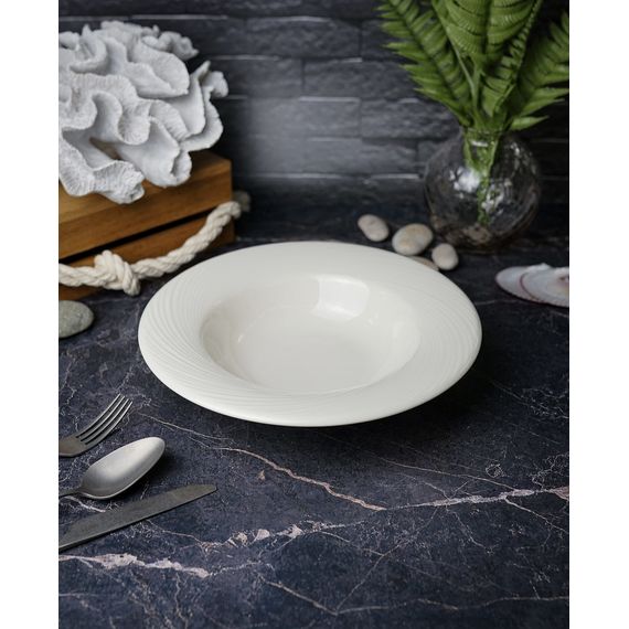 Тарелка глубокая/для пасты 22 см, цвет белый, STORM, Porland