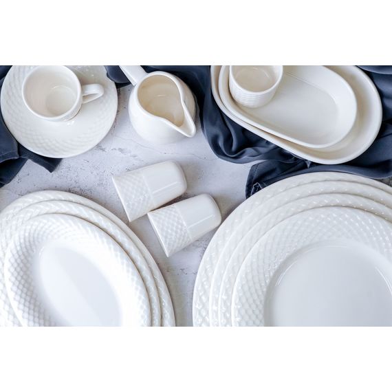 Блюдо овальное 34 см, цвет белый, ALUMILITE AQUA, Porland, изображение 7